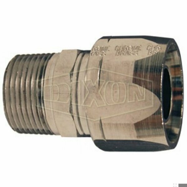 Dixon Dubl-Grip Re-Attachable Hose Coupling, 3/4 in Nominal, MNPT, Brass, Domestic 850451